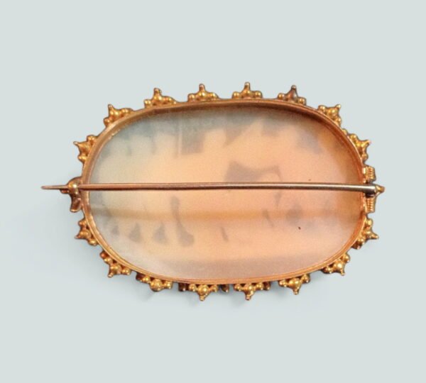 Stunning Rare Exquisite Georgian 22k Gold Cameo Brooch