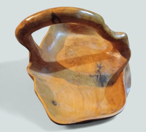 Stunning handmade Burr Walnut wooden tray with handle