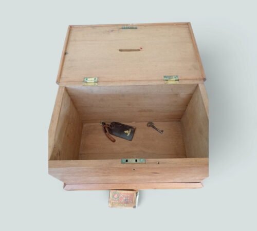 Large Antique Pine Donation Box
