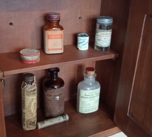 Vintage Kauri Wooden Medicine Cabinet