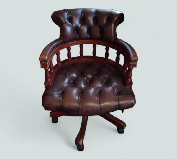 Superb Vintage Captains Leather Chair