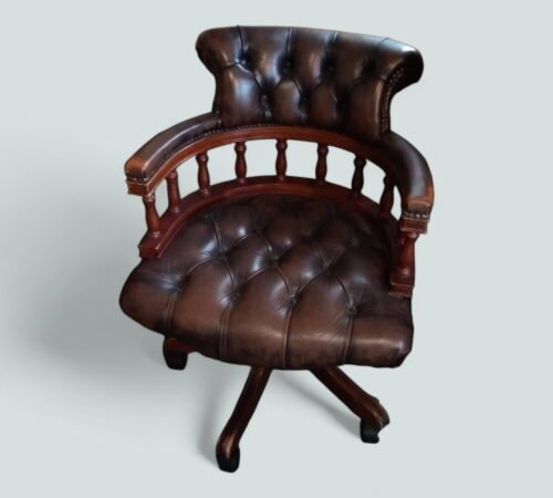 Superb Vintage Captains Leather Chair