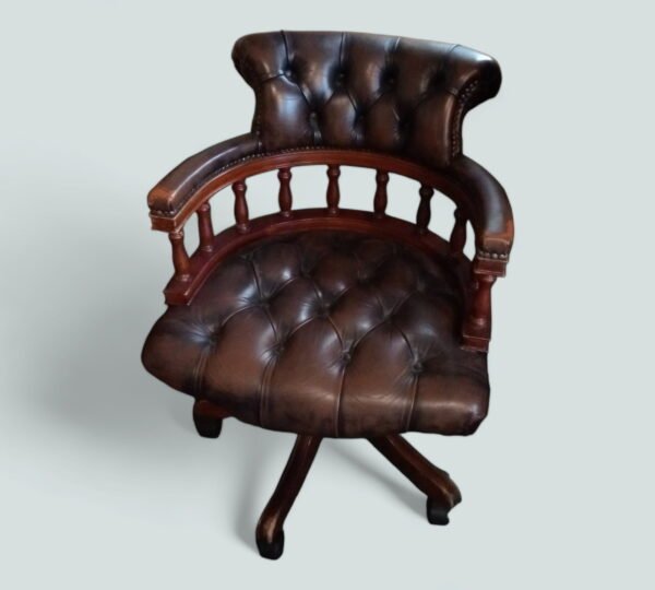 Superb Vintage Captains Leather Chair
