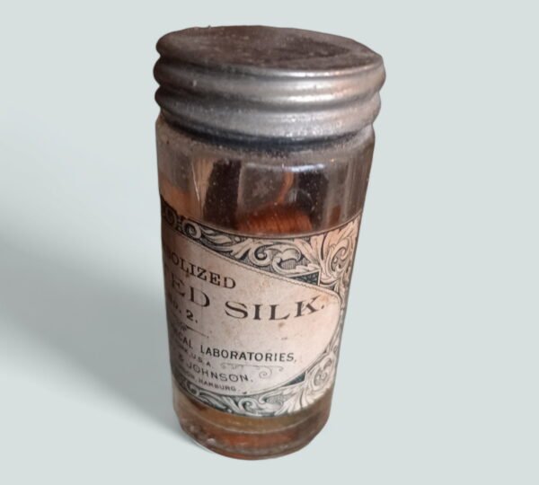 1800's Apothecary Medicine Bottle Twisted Silk