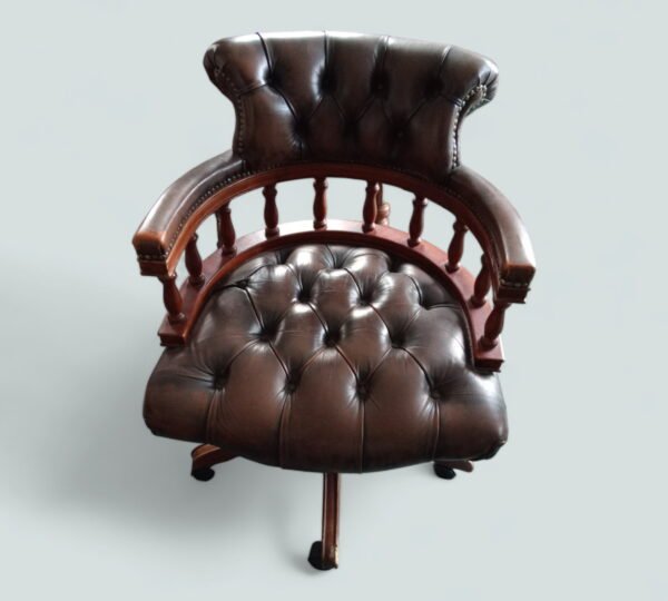 Superb Vintage Captains Leather Chair
