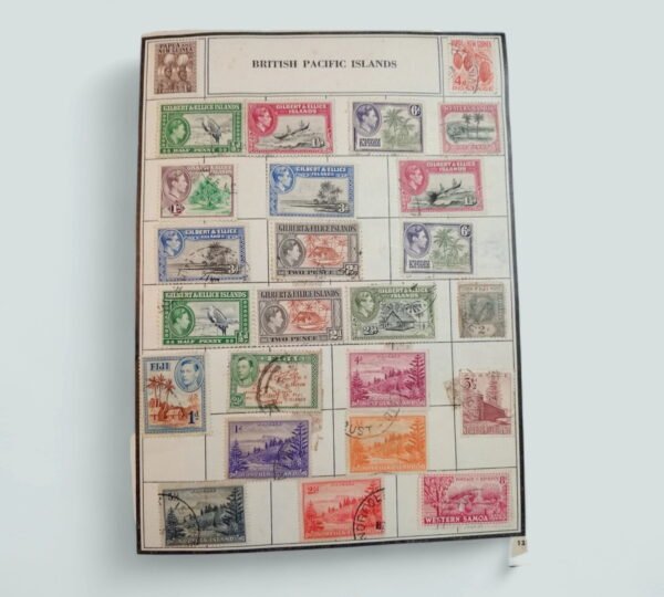 World Stamp Album 'Four Square' Large with lots of older stamps
