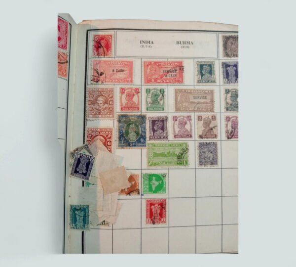 World Stamp Album 'Four Square' Large with lots of older stamps