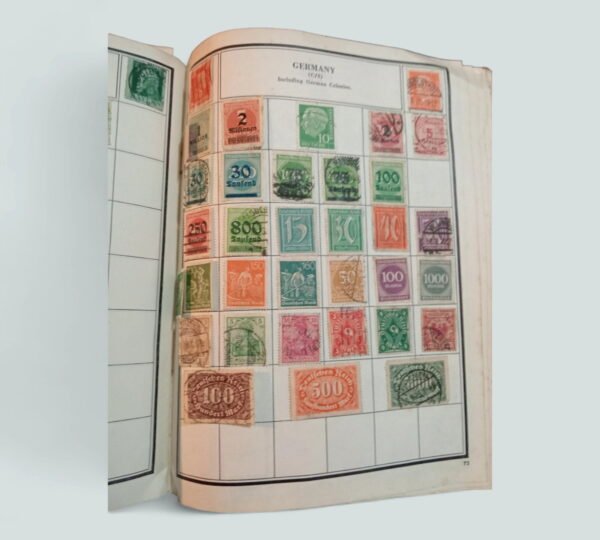 World Stamp Album 'Four Square' Large with lots of older stamps