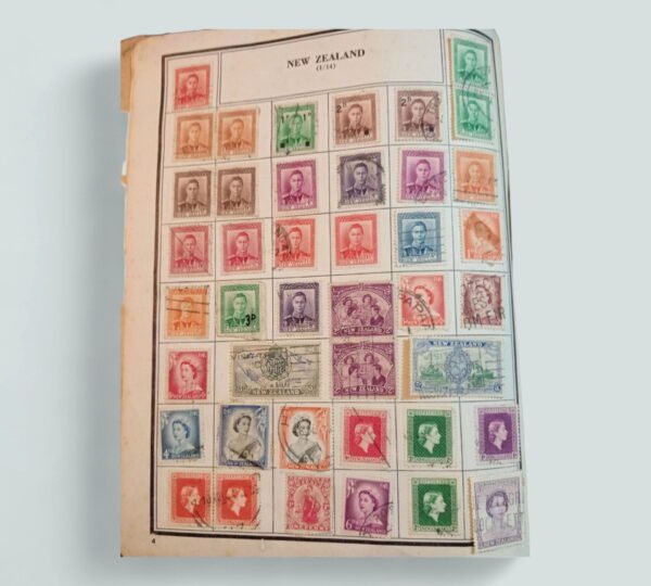 World Stamp Album 'Four Square' Large with lots of older stamps