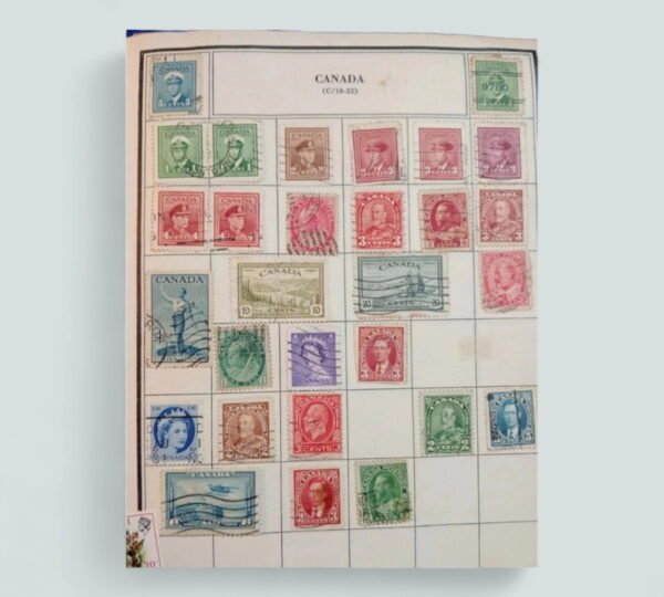 World Stamp Album 'Four Square' Large with lots of older stamps