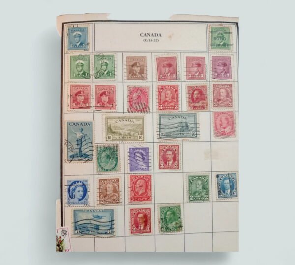 World Stamp Album 'Four Square' Large with lots of older stamps