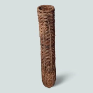 Traditional braided weave, large woven basket floor standing vase