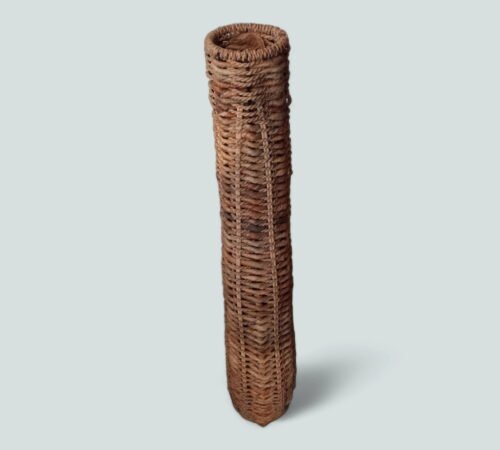 Traditional braided weave, large woven basket floor standing vase
