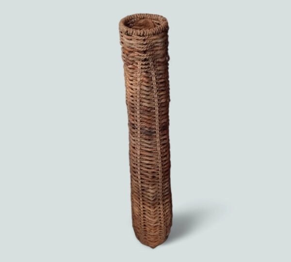 Traditional braided weave, large woven basket floor standing vase
