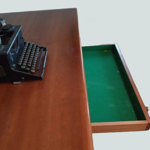 Panelled Solid Wood Twin Pedestal Partners Desk