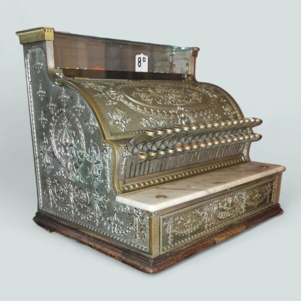 Stunning Antique Ornate Nickel Plated ‘National Cash Register’ c.1900