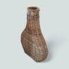 Traditional braided weave, large woven basket floor standing vase