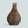 Traditional braided weave, large woven basket floor standing vase