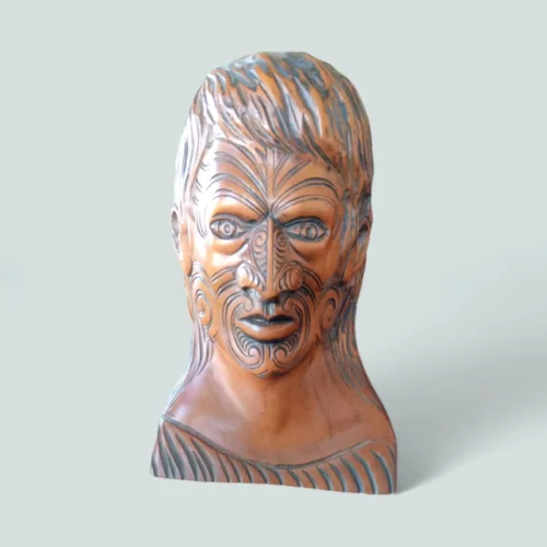 Māori Carving Head Bust Upoko Whakairo Māori Art Statue